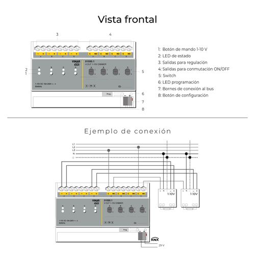 VARIADOR 1-10 VIMAR 4 SALIDAS KNX
