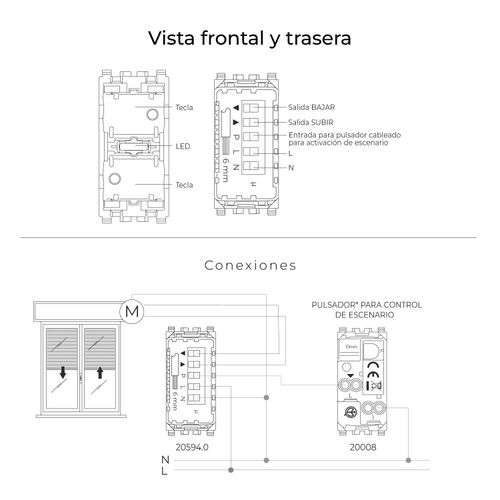 MECANISMO CONECTADO VIMAR SERIES RESIDENCIALES VIEW - WIRELESS IOT ARKÉ PARA PERSIANAS