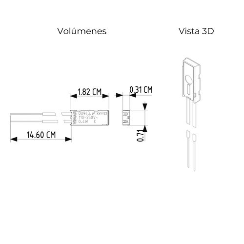 UNIDAD LED VIMAR COMPONENTES LINEA 110-250V LUZ BLANCA