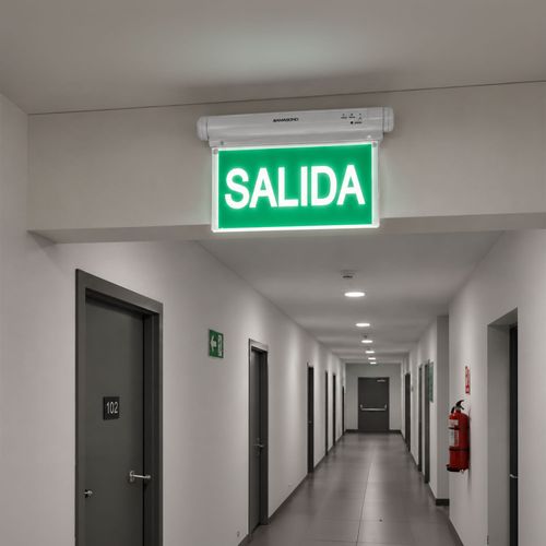 SEÑALÉTICA DE EMERGENCIA GAMASONIC SALIDA 3.6W LUZ FRÍA (6000K) IP43