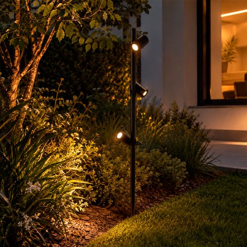 FOCO ESTACA LED STUDIO POSTE NEBULA TRIO 21W LUZ CÁLIDA (3000K) IP65