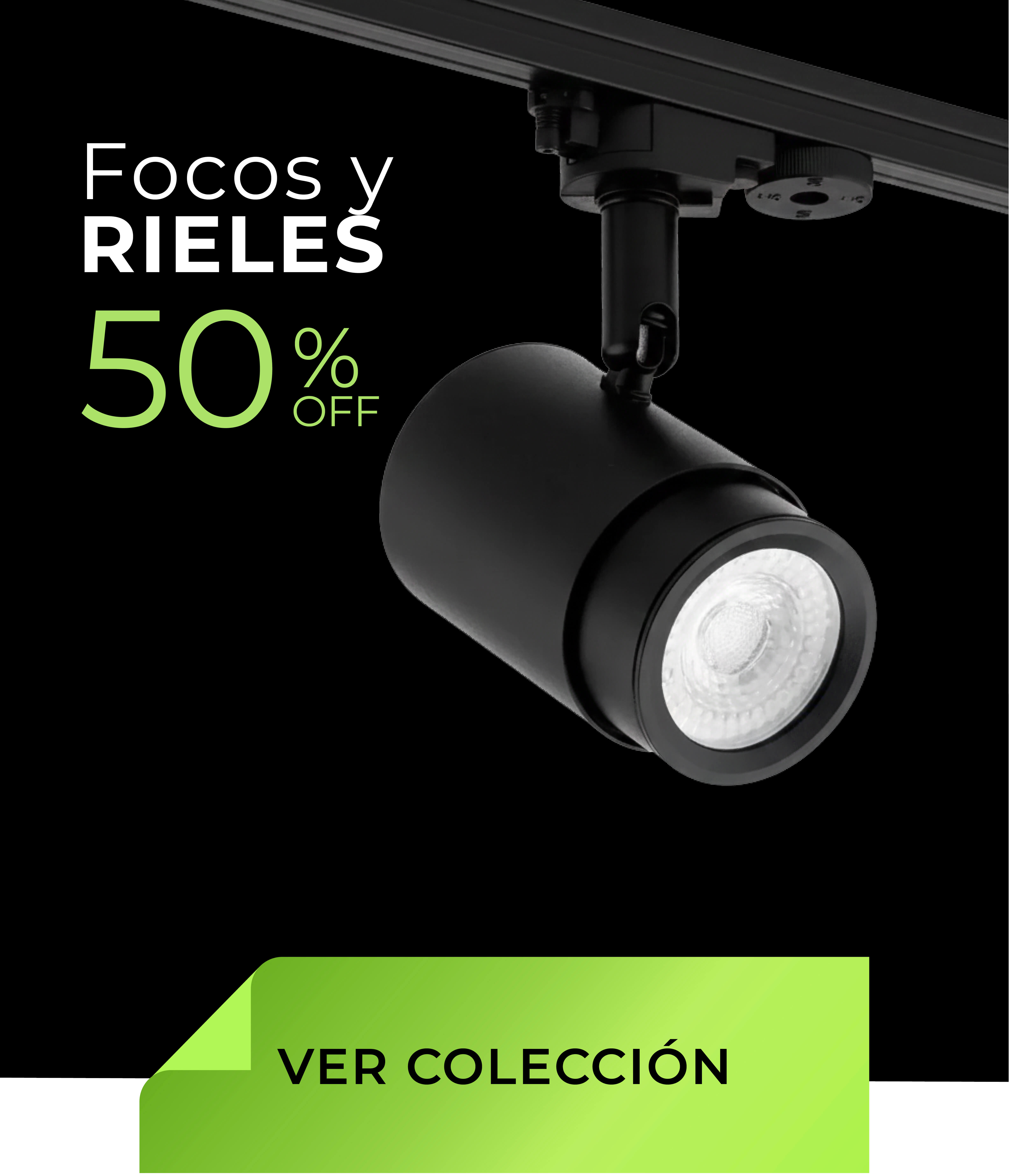 Riel con focos LED instalados, ideal para iluminar áreas específicas con luz de acento.